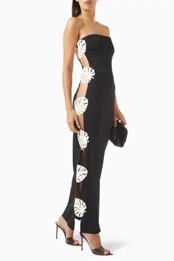 Hoja Rota Sheer-panel Dress