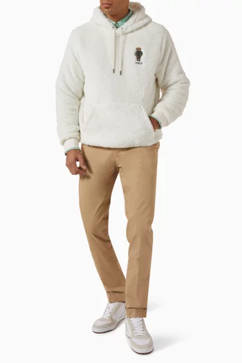 Polo Bear Hoodie in Hi-pile Fleece