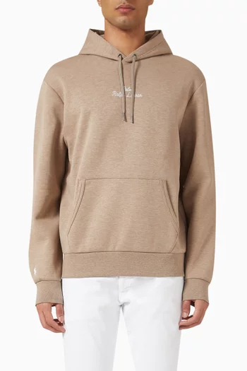 Logo Drawstring Hoodie in Cotton