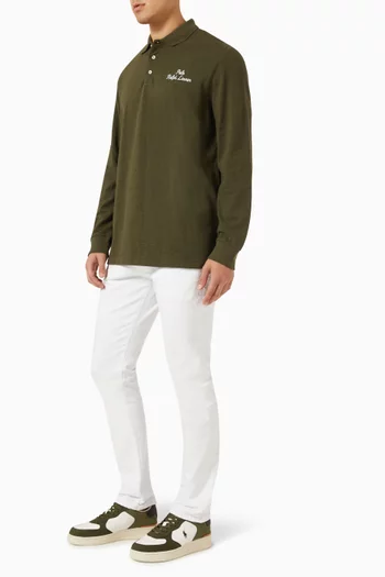 Collared Logo Sweatshirt in Cotton