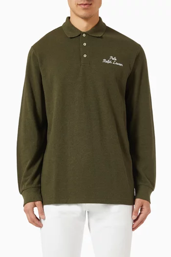 Collared Logo Sweatshirt in Cotton