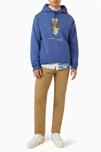 Polo Bear Hoodie in Cotton Fleece