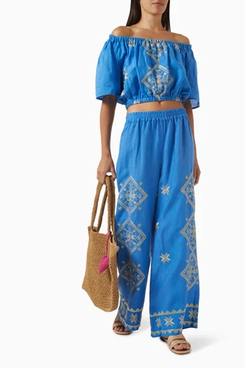 Wide-leg Pants in Linen