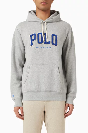 Logo Drawstring Hoodie in Cotton
