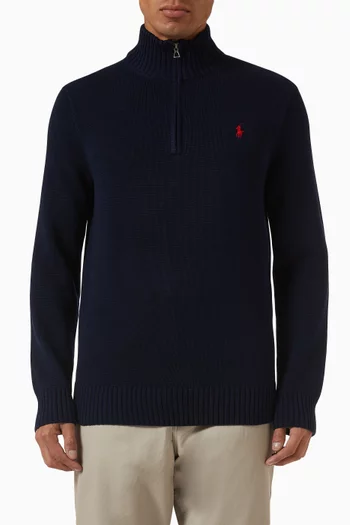 Polo Pony Half Zip Sweater in Knit