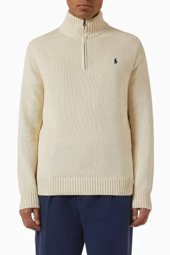 Polo Pony Half Zip Sweater in Knit