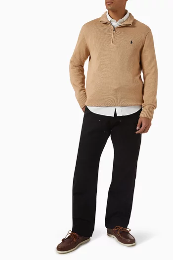 Polo Pony Half Zip Sweater in Knit