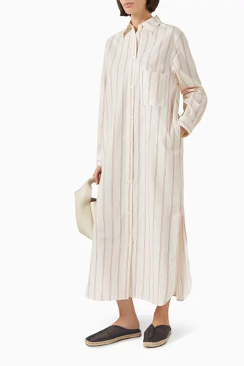 Striped Tunic Dress in Cotton Blend