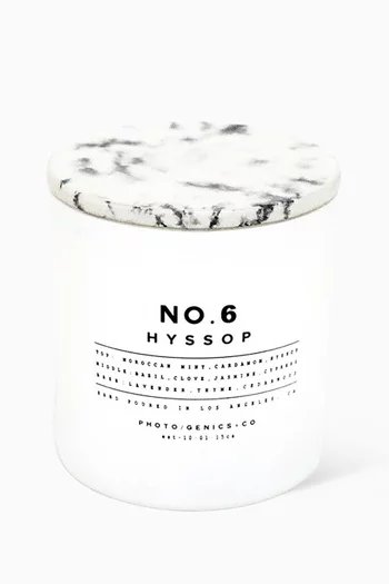 No.6 Hyssop Glass Candle, 225g