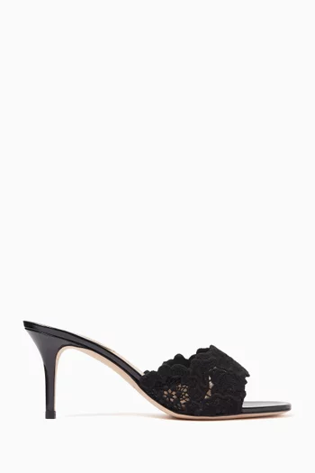 Como 75 Mule Sandals in Crochet Lace