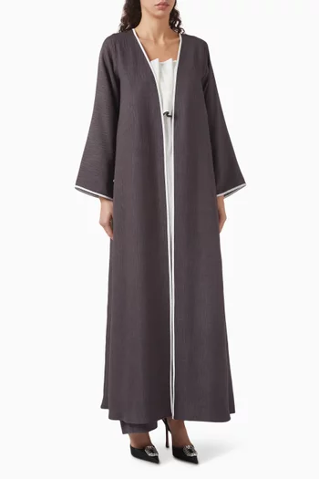 Abaya & Dress Set in Cotton-blend