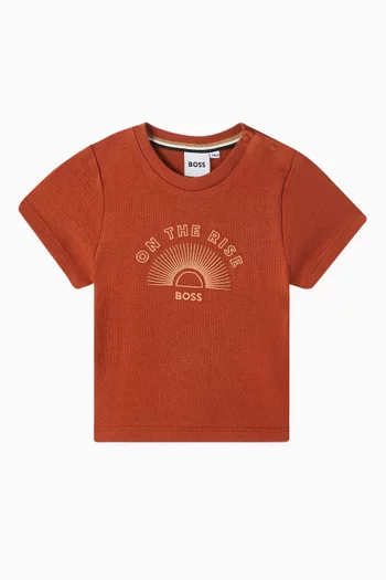 Embroidered T-shirt in Cotton