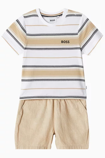 تي شيرت قطن مخطط