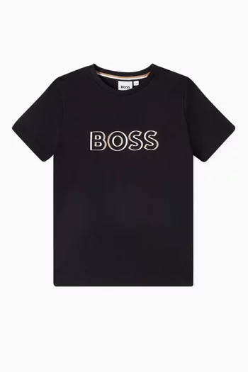 تي شيرت بشعار الماركة قطن جيرسيه