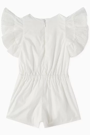 Ruffle Romper in Organic Cotton