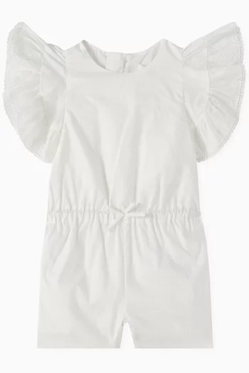 Ruffle Romper in Organic Cotton