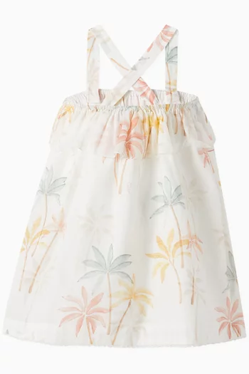 Palm-tree Dress in Cotton