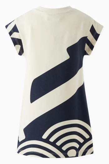 Logo Dress in Cotton