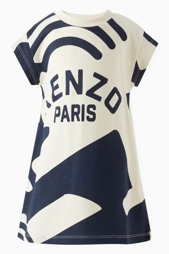Logo Dress in Cotton