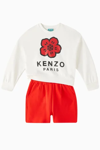 Boke Print Sweatshirt in Cotton Blend