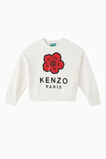 Boke Print Sweatshirt in Cotton Blend