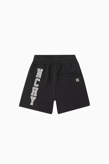 4G Embroidered Sweatshorts in Cotton Fleece