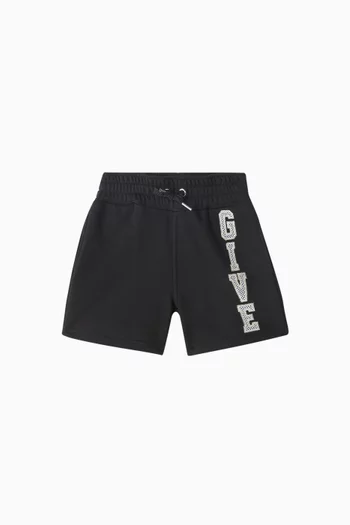 4G Embroidered Sweatshorts in Cotton Fleece