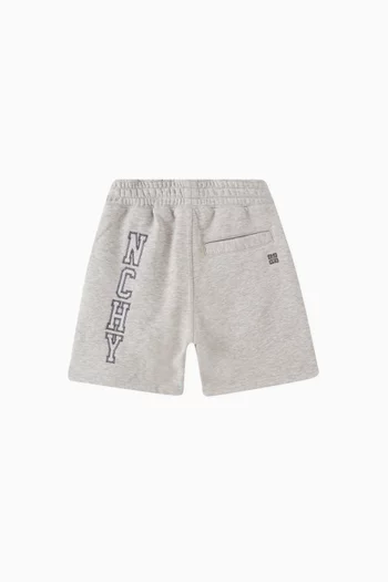 4G Embroidered Sweatshorts in Cotton Fleece