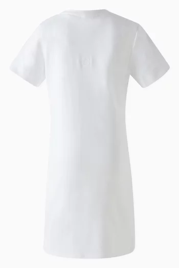 Floral Logo Dress in Cotton