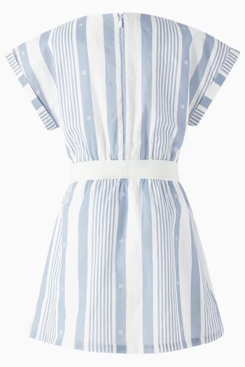 Striped Dress in Linen-blend