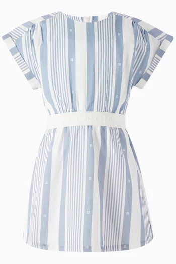 Striped Dress in Linen-blend