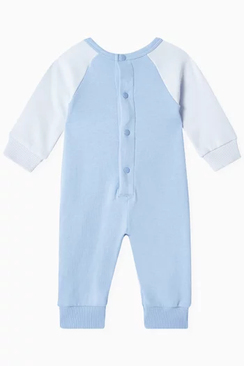 Tiger-print Romper in Organic Cotton-blend