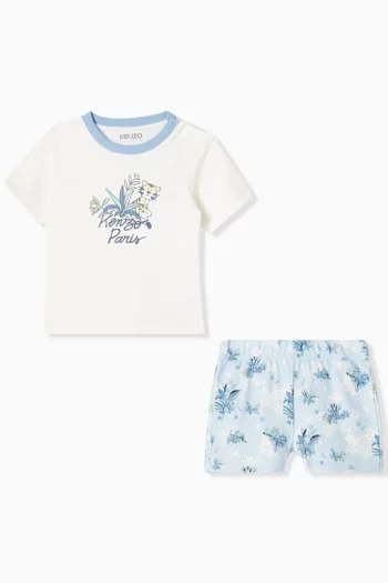 Tiger Logo-print 3-piece Set in Organic Cotton