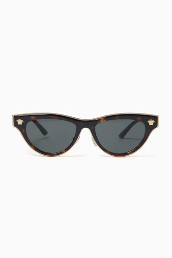 Oval Cat-eye Sunglasses in Acetate