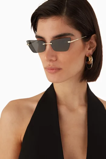 نظارة شمسية بتصميم عين القطة معدن