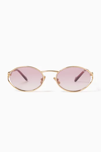 Oval Sunglasses in Metal