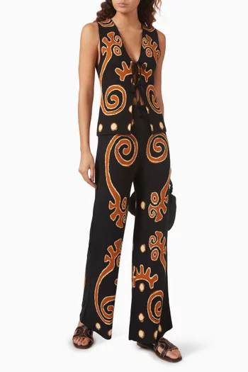 Sophie Tie-front Top in Pima Cotton