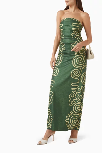 Daphne Gathered Maxi Dress