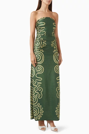 Daphne Gathered Maxi Dress