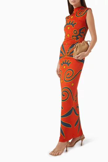 Alma Maxi Dress in Recycled Polyester Blend