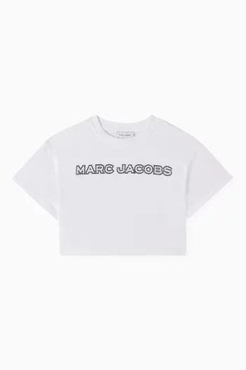 Crystal Logo-embellished T-shirt in Cotton