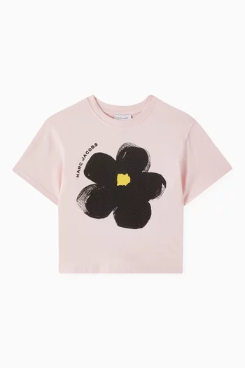 Daisy-print T-shirt in Cotton