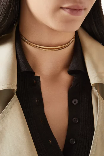 Spectra Choker Necklace in Gold-plated Brass