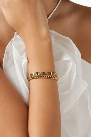 Sandy Chain Bracelet in Gold-plated Brass