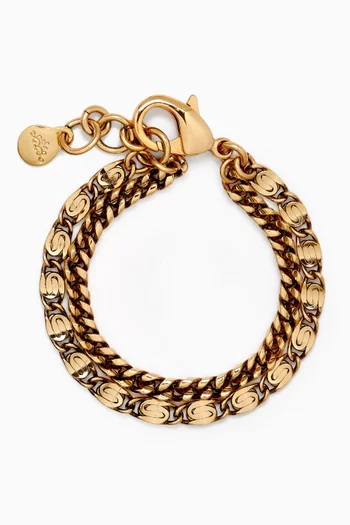 Sandy Chain Bracelet in Gold-plated Brass