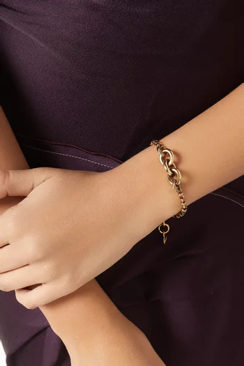 Opal Chain Bracelet in Gold-plated Brass