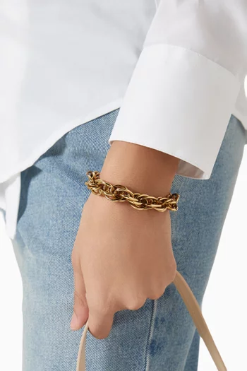Tied Up Chain Bracelet in Gold-plated Brass