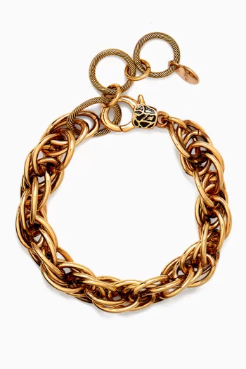 Tied Up Chain Bracelet in Gold-plated Brass