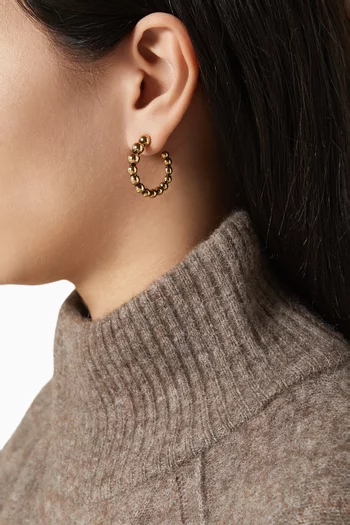 Coor Hoop Earrings in Gold-plated Brass