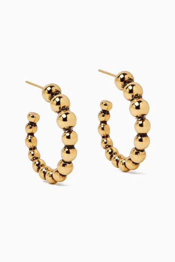 Coor Hoop Earrings in Gold-plated Brass